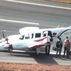 La avioneta que en esta tarde de martes 6 de octubre tuvo un percance.