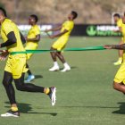 Ely Esterilla (d) y Jonatan Álvez en pleno entrenamiento estos días.