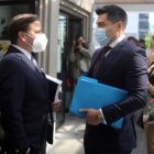 Defensa. Abogados del caso Sobornos 2012-2016, durante la audiencia de casación solicitada por los condenados a ocho años por cohecho.