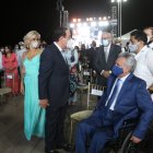 El presidente Lenin Moreno junto con el exalcalde Jaime Nebot, y la alcaldesa Cynthia Viteri.