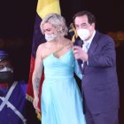 Cynthia Viteri y Jaime Nebot, en la sesión solemne por Bicentenario.