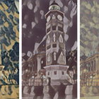 La Torre del Reloj o Torre Morisca en estilo Guayasamín.