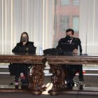 Tribunal. Los jueces Iván León y Daniella Camacho emitieron su voto de mayoría que declaró la inexistencia de peculado.