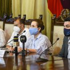 La presidenta de la Empresa Pública de Turismo, Gloria Gallardo, en la rueda de prensa de hoy.