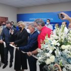 La alcaldesa de Guayaquil, junto a otras autoridades, en la inauguración de la nueva central del ECU 911.