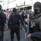 Un grupo de policías en la ciudad de Sao Gonçalo, vecina de Río de Janeiro (Brasil).