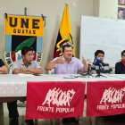 El Frente Popular en Guayas convocó a sus bases al parque Centenario el próximo jueves a las 16:00.