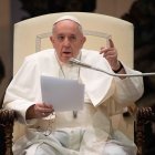 Papa Francisco, dirigiéndose a una audiencia general.