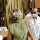 La alcalddsa, Cynthia Viteri, en el informe sobre las cifras del coronavirus en Guayaquil.
