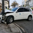 El accidente se produjo en las calles Eloy Alfaro y Letamendi.