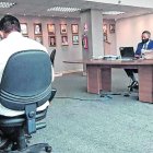 Audiencia. El presidente de la Corte, Alfonso Ordeñana (d), no pudo llevar adelante la audiencia de evaluación.