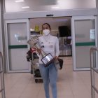 La campeona de la Vuelta a Colombia llegó al país con su flamante trofeo