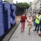 Actividad. El acto se llevó a cabo en la intersección de Nueve de octubre y Malecón Simón Bolívar.