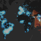 El mapa muestra la interacción de los usuarios de la plataforma que han reaccionado tras la muerte del futbolista.