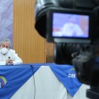 El consejero Verdesoto compareció ayer ante los medios de comunicación en Guayaquil.