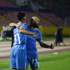 Narzareno Bazán y Juan Manuel Tévez comandaron el ataque del Trencito en la victoria sobre Liga de Quito.