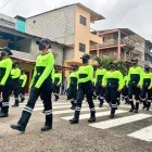 Los agentes voluntarios de Montañita que ahora controlarán el tránsito en el lugar.