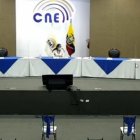 Así lució el pleno del CNE la tarde de este 11 de diciembre con la ausencia de tres de sus cinco integrantes.
