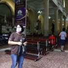 Misa.- En la iglesia católica se mantiene el aforo reducido, para evitar el riesgo de contagio a coronavirus.