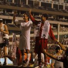 Paúl Ambrossi (izquierda) tuvo una larga trayectoria con Liga de Quito. Fue campeón de la Libertadores en 2008.