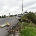Los daños en la vía se pueden observar a los largo de todo el  tramo que va desde San Carlos, en Yaruquí, hasta Santa Rosa de Cuzubamba, en Cayambe.