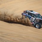 El auto 428, conducido por el ecuatoriano Sebastián Guayasamín, durante la segunda etapa.