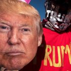 El rostro de Donald Trump, en una manifestación a su favor celebrada en Miami.