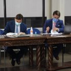 Diligencia. Felipe Rodríguez, abogado de la acusación particular, este jueves durante la audiencia de apelación en la Corte.