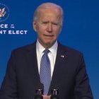 Wilmington (United States), 07/01/2021.- A frame grab from a handout video released by the Office of the President Elect shows US President-Elect Joseph R. Biden speaking during a press conference in Wilmington, Delaware, USA, 07 January 2021. US President-Elect Joseph R. Biden announced his cabinet picks for the Department of Justice. (Elecciones, Estados Unidos) EFE/EPA/OFFICE OF THE PRESIDENT ELECT / HANDOUT HANDOUT EDITORIAL USE ONLY/NO SALES