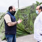 Hecho. Las carpas están ubicadas en el peaje Chivería y Chongón.