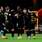 Los jugadores de Barcelona festejaasad