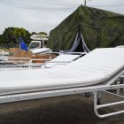 Las carpas y camas que el Municipio de Guayaquil ha puesto en la frontera con Guayaquil, en el peaje Chivería y en el kilómetro 24 de la vía a la Costa.