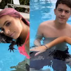 Lele y Guaynaa junto al réptil.