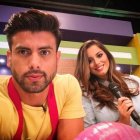 El presentador con su entonces novia, María Alejandra López