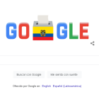 El "doodle" que Google le dedica a Ecuador.