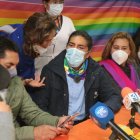 Anuncio. Pasadas las 20:00 el candidato Yaku Pérez anunció que pasaría a la segunda vuelta electoral.