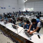Personal del CNE de la delegación Provincial de Pichincha fue registrado este lunes al recibir las actas con los resultados de las elecciones presidenciales 2021.