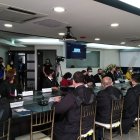 Visita. Los jueces de la Corte Nacional fueron recibidos en comisión general por el pleno de la Judicatura.