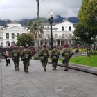 Seguridad. Uno de los sitios en los que se reforzó la seguridad fue la Plaza Grande en el centro Histórico.