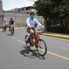 Acto. El alcalde Jorge Yunda estuvo este miércoles en Tumbaco para inaugurar obras.