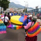 Cientos de simpatizantes y militantes del movimiento Pachakutik.