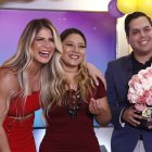 La presentadora con su excompañero Dieter Hoffmann.