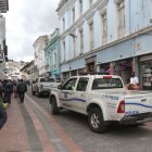 Efectivos policiales llegaron hasta el Centro Histórico.