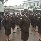 Personal. Los nuevos policías fueron recibidos por el comandante César Zapata, en el Cuartel Modelo.