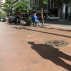 Epicentro. El bulevar 9 de Octubre luce con pocos transeúntes. Históricamente es la avenida con más peatones de la ciudad.