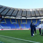 Los integrantes de la Lazio esperaron en el Olímpico de Roma, pero el rival nunca llegó.