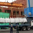 Exportación ecuatoriana de concentrado de cobre en ‘big bags’ en los que se almacena el mineral.