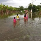 Inundaciones en el cantón Tosagua, en Manabí.