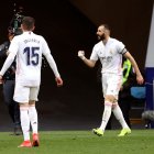 El delantero francés, Karim Benzema, puso la igualdad en el derbi de Madrid.
