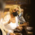 La alcaldesa Cynthia Viteri en una reciente rueda de prensa.